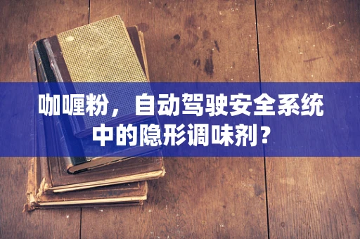 咖喱粉，自动驾驶安全系统中的隐形调味剂？