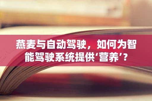 燕麦与自动驾驶，如何为智能驾驶系统提供‘营养’？