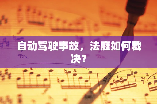 自动驾驶事故，法庭如何裁决？