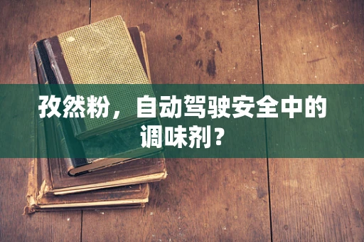 孜然粉，自动驾驶安全中的调味剂？