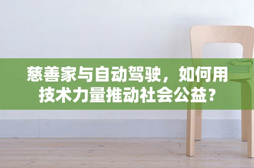 慈善家与自动驾驶，如何用技术力量推动社会公益？