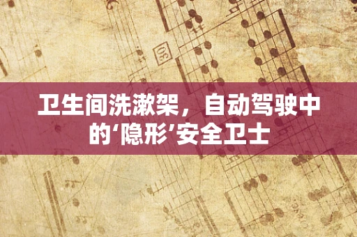 卫生间洗漱架，自动驾驶中的‘隐形’安全卫士