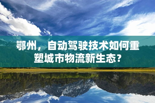 鄂州，自动驾驶技术如何重塑城市物流新生态？