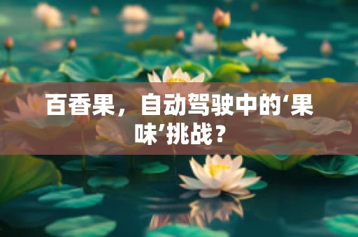 百香果，自动驾驶中的‘果味’挑战？