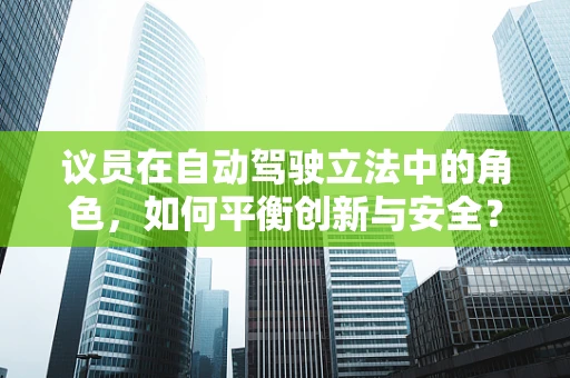 议员在自动驾驶立法中的角色，如何平衡创新与安全？