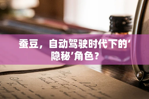 蚕豆，自动驾驶时代下的‘隐秘’角色？