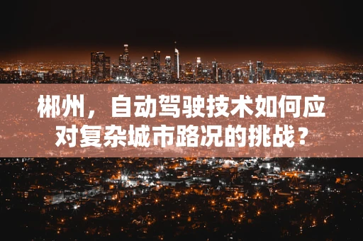 郴州，自动驾驶技术如何应对复杂城市路况的挑战？