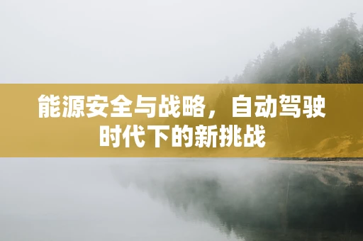 能源安全与战略，自动驾驶时代下的新挑战