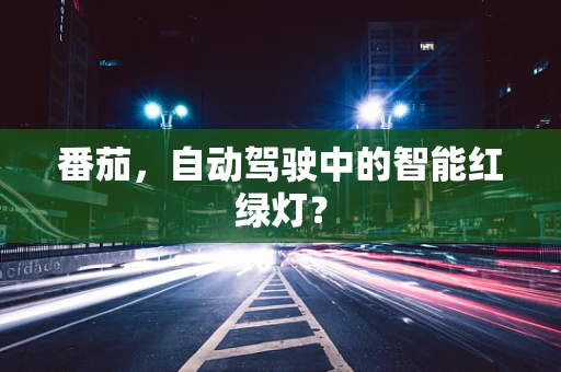 番茄，自动驾驶中的智能红绿灯？