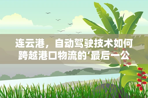 连云港，自动驾驶技术如何跨越港口物流的‘最后一公里’？