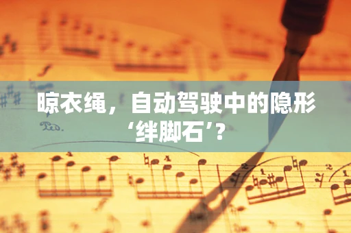 晾衣绳，自动驾驶中的隐形‘绊脚石’？