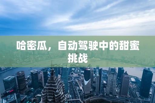 哈密瓜，自动驾驶中的甜蜜挑战