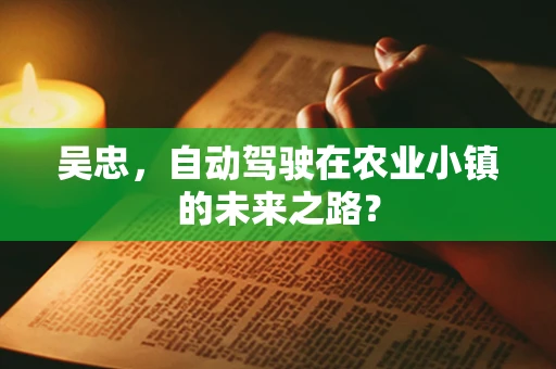 吴忠，自动驾驶在农业小镇的未来之路？