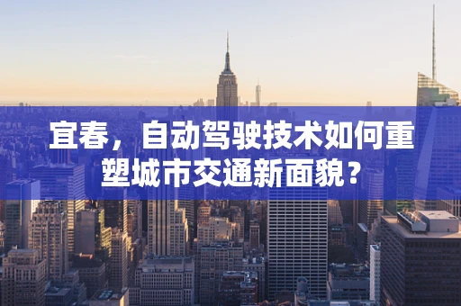 宜春，自动驾驶技术如何重塑城市交通新面貌？