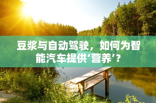 豆浆与自动驾驶，如何为智能汽车提供‘营养’？
