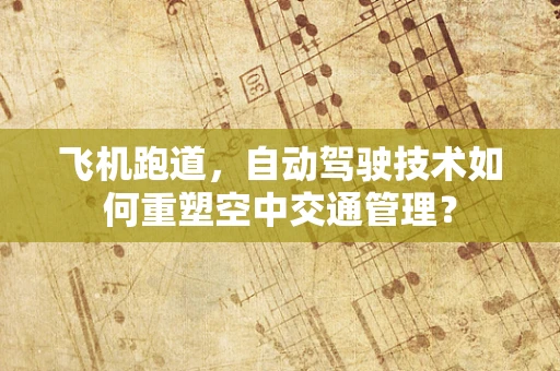 飞机跑道，自动驾驶技术如何重塑空中交通管理？