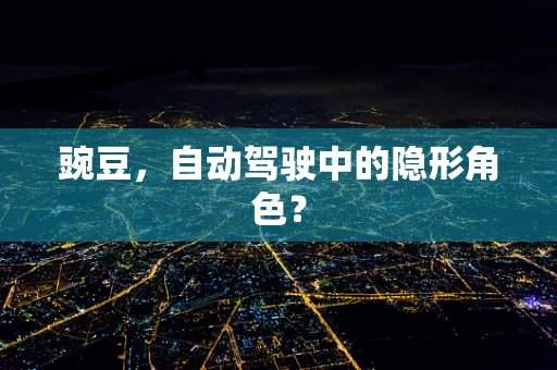 豌豆，自动驾驶中的隐形角色？