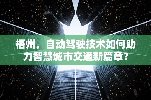 梧州，自动驾驶技术如何助力智慧城市交通新篇章？