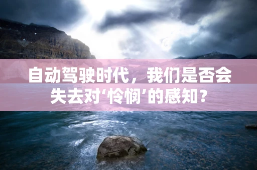 自动驾驶时代，我们是否会失去对‘怜悯’的感知？