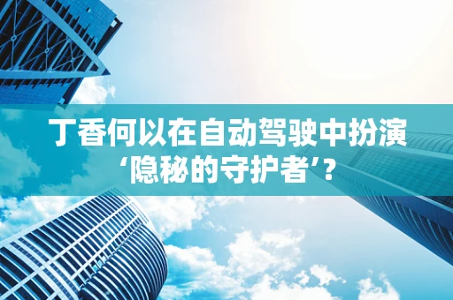 丁香何以在自动驾驶中扮演‘隐秘的守护者’？