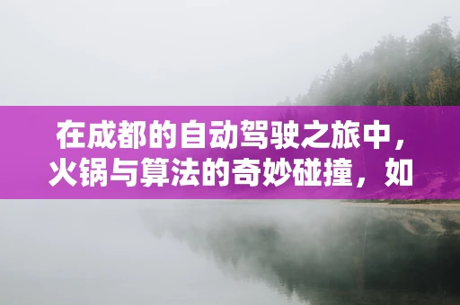 在成都的自动驾驶之旅中，火锅与算法的奇妙碰撞，如何让食客的味蕾与安全并驾齐驱？