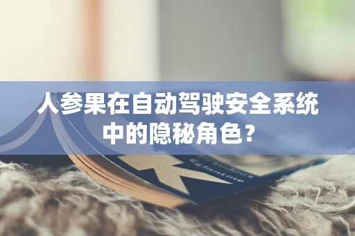 人参果在自动驾驶安全系统中的隐秘角色？