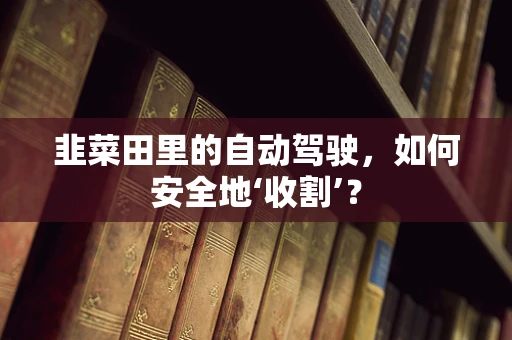 韭菜田里的自动驾驶，如何安全地‘收割’？