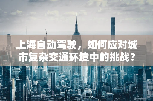 上海自动驾驶，如何应对城市复杂交通环境中的挑战？