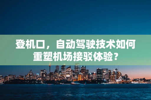 登机口，自动驾驶技术如何重塑机场接驳体验？
