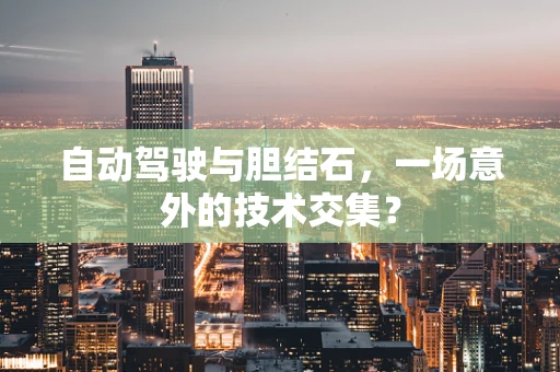 自动驾驶与胆结石，一场意外的技术交集？