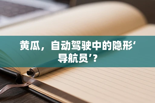 黄瓜，自动驾驶中的隐形‘导航员’？