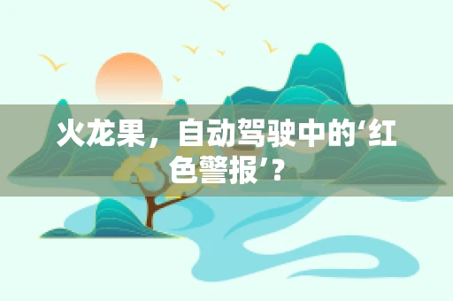 火龙果，自动驾驶中的‘红色警报’？